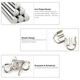 Wire Puzzle Set 20 Pack Metal IQ Brain Training Toys - Side View