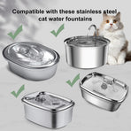 Water Fountain Filter Set of 16 Compatible with Catit Stainless Steel Pet Fountain Includes 8 Replacement Filters and 8 Sponges