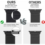 Compatible with Apple Watch 42/44/45/49 mm Adjustable Elastic Nylon Strap Black