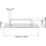 2pcs Self-Adhesive Aluminum Alloy Door Handle Push-Pull Sliding Door Handle Without Drilling for Gate Cabinet Toilet, 150 x 25mm - Rear View