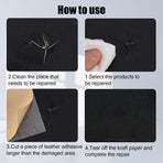 Self-adhesive repair patch artificial leather 50x138 cm Black Black Black Variety