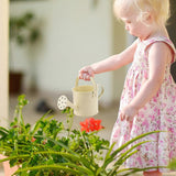100% New, Mini Iron Watering Can, Spray Bottle, Metal Forging with Handle, Sprinkler Shower Pink - Top-Down View