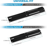 Adjustable Heat Spreaders 4pcs 30-53cm Heating Plate Set Compatible with Most Gas Grills - Side View
