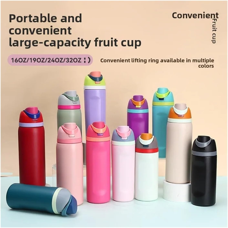 24 oz Stainless Steel Outdoor Sports Water Cup for Women Stylish Leakproof Design Durable Portable Vacuum Flask Assorted Colors Long Lasting Insulation Perfect for Travel and Exercise
