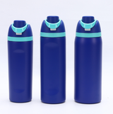 Insulated Stainless Steel Water Bottle with Straw,blue & 24 oz, BPA-Free, for Travel, Sports, Outdoors
