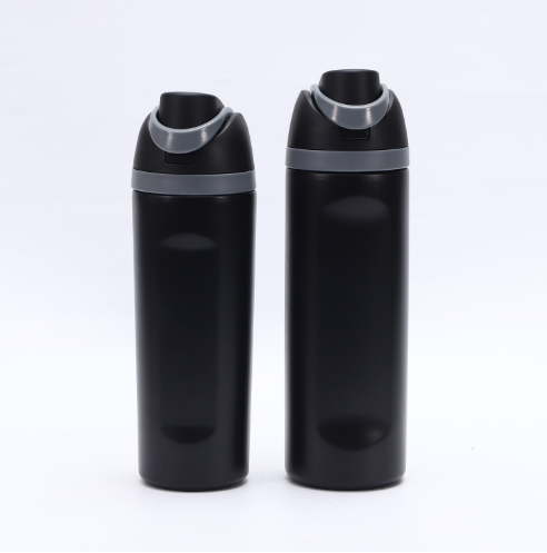 Insulated Stainless Steel Water Bottle with Straw,black & 24 oz, BPA-Free, for Travel, Sports, Outdoors