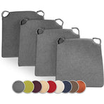 Trapezoidal Chair Cushions Set of 4 Comfortable Seat with Inner and Outer Velcro Dimensions 42cm Back 35cm Front