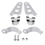 Motorcycle Headlight Mount Bracket Fork Tube Clamp Kit 35-43mm Chrome for Chopper Cafe Racer