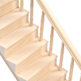 1/12 Scale Dollhouse Staircase DIY Miniature Smooth Rounded Corners Birch Material for Crafts