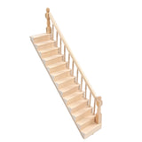 1/12 Scale Dollhouse Staircase DIY Miniature Smooth Rounded Corners Birch Material for Crafts - Top-Down View