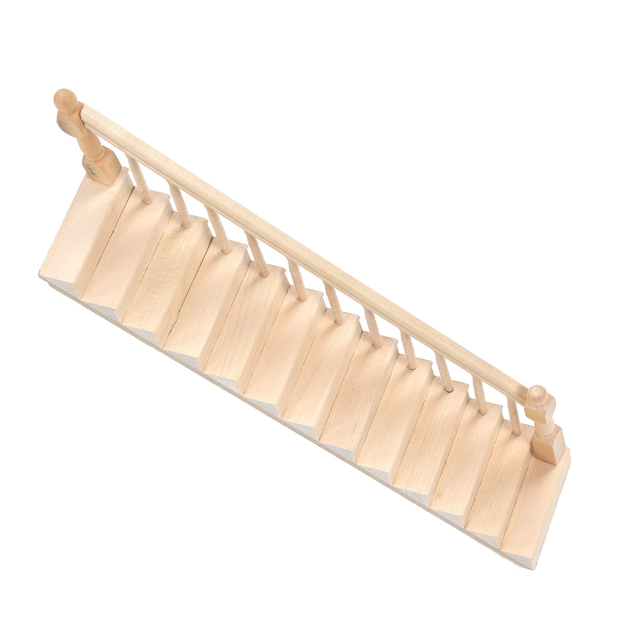 1/12 Scale Dollhouse Staircase DIY Miniature Smooth Rounded Corners Birch Material for Crafts