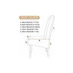 Washable Universal Stretch Microfiber Chair Covers 6-Pack