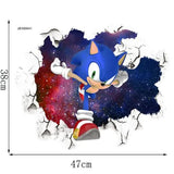 3D Sonic Wall Sticker for Kids Room Graffiti Decoration