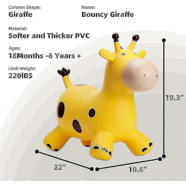 Trampoline Horse Jumper for Toddlers, Babe Fairy Giraffe Design, Compatible with PB Models