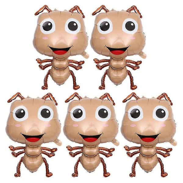 Large Ant Balloons 5 pcs Light Brown 75.00X48.00X4.00CM Animal Theme Cartoon Foil Balloons