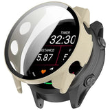 Garmin Forerunner 970 Watch Case Compatible with Tempered Glass Screen Protector Frame Protection White