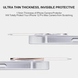 Diamond Camera Lens Cover Compatible with iPhone 12 Pro Max Protective Sticker Rose Gold - Top-Down View