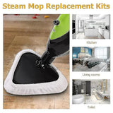 Compatible with H2O X5 Microfiber Steam Mop Pads 6-Pack Washable Replacement - Front View