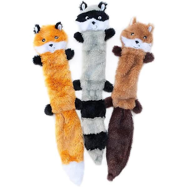Dog Toys with Squeak and Rattles 3-Pack Plush Chew Toys for Large Medium Dogs