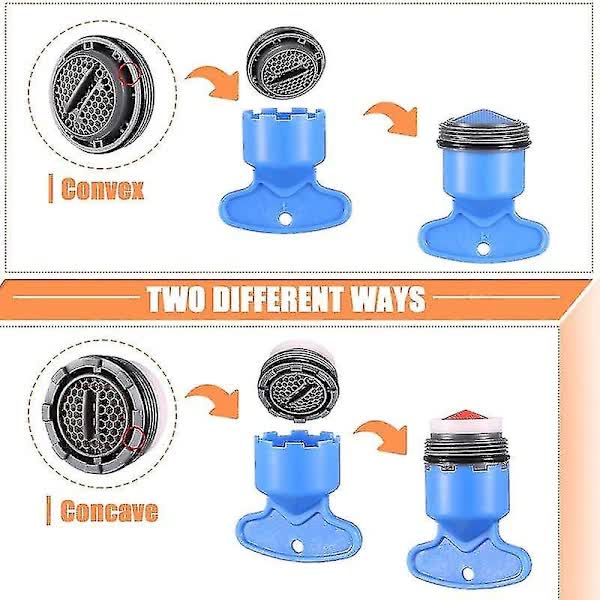 12pcs Sink Faucet Aerator Replacement with 5pcs Removable Key Tool Compatible with Oral-B and Braun M16.5 18.5 21.5 24mm