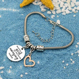 Girls Inspirational Charm Bracelet Gift for Women and Girls Pendant Bracelet You Can Do Amazing Things - Side View