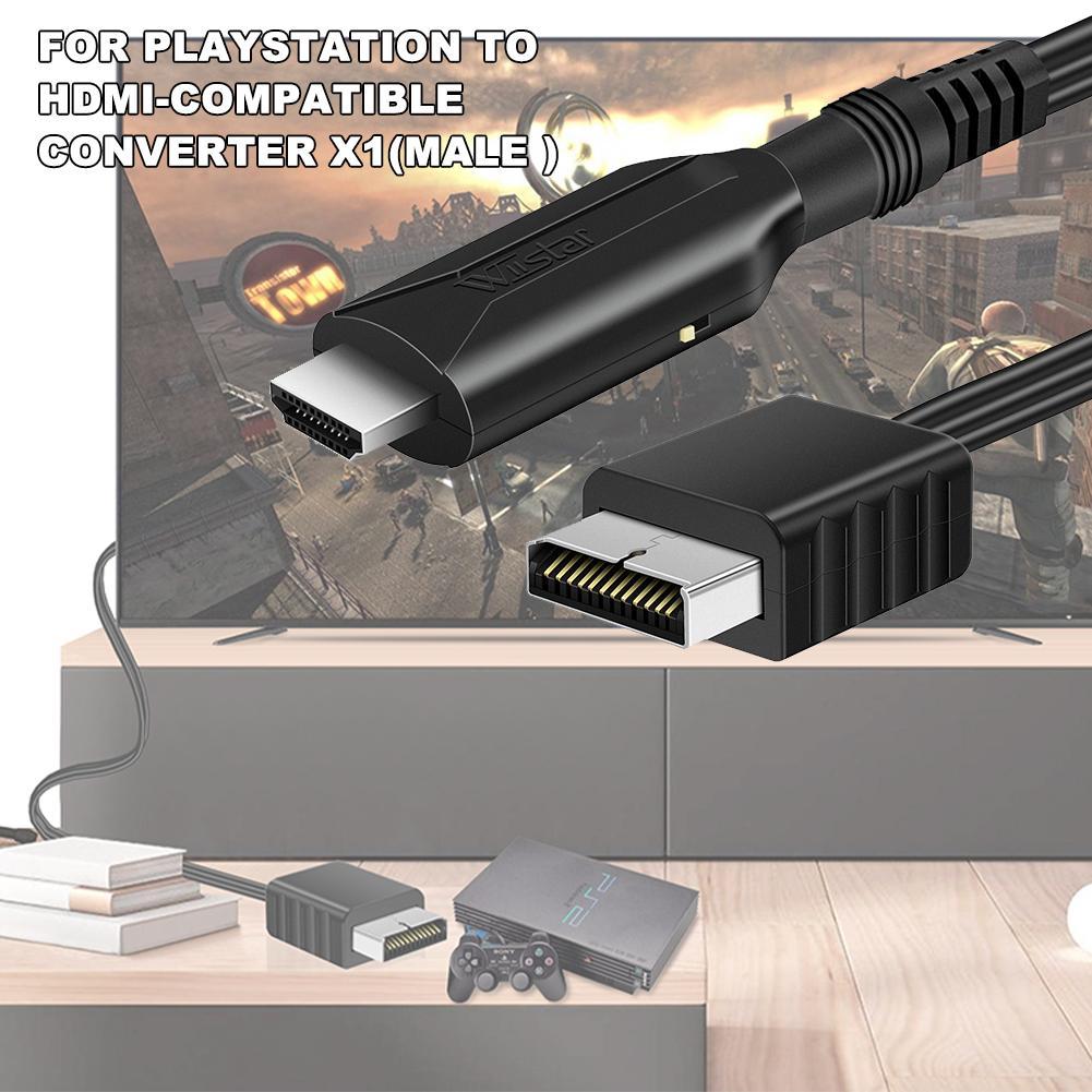 PS2 to HDMI Adapter Cable with RCA AV HD Output Compatible with Playstation 2
