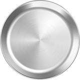 Stainless Steel Pizza Pan Round Pizza Tray, Round Pizza Plate For Pie Cookie Pizza Cake, Non Toxic & Heavy Duty, Brushed Finish & Easy Clean & Diameter 11.8 Inch