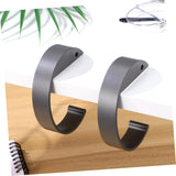 2Pcs Handbag Hook Portable Table Backpack Holder Non Slip Hanging Hooks for Desk for Home Office Cafes Compact Purse Hanger Organizer - Top-Down View