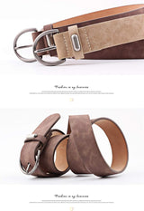 Women Fashion PU Leather Dress & Jeans Waist Belt for Girls and Ladies Classic Buckle - Side View