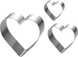Siking Stainless Steel 4 / 6 / 8 Inch Heart Cake Ring Mold Heart Cutter Pancake Mold For Mousse Cheese Cookie Salads Onigiri (Heart) H 11- 2