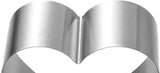 Siking Stainless Steel 4 / 6 / 8 Inch Heart Cake Ring Mold Heart Cutter Pancake Mold For Mousse Cheese Cookie Salads Onigiri (Heart) H 11- 2 - Front View