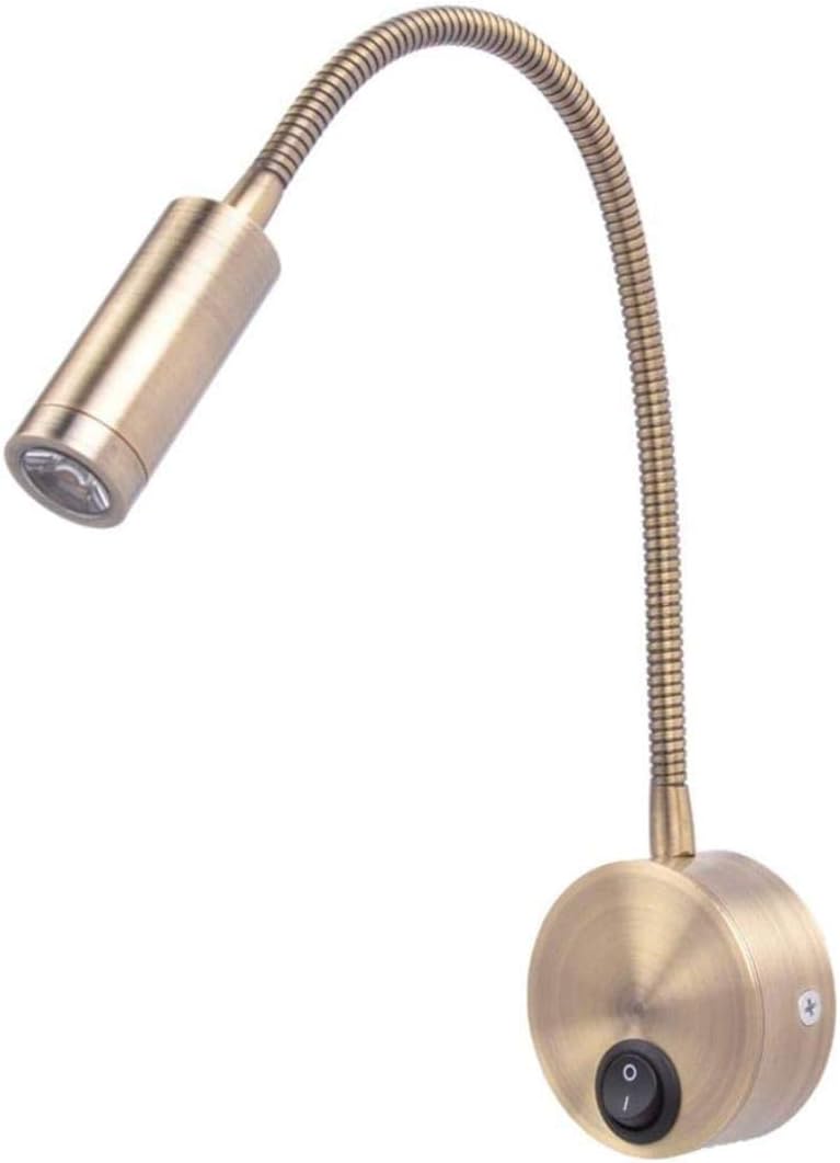 12V RV Boat Wall Lamp Flexible Gooseneck Touch Control Switch LED Reading Light