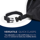 Wheelchair Pouch Wheelchair Bag Waterproof Large Wheelchair Accessories Bags to Hang on Back and Wheelchair Backpack Storage Bag - Top-Down View
