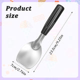 Ice Cream Spade Heavy Duty Stainless Steel Flat Ice Cream Scoop Paddle Non-Slip Handle Dishwasher Safe Flat Icecream Scooper For Hard Or Creamy Dessert Butter Hard Frozen Treats - Front View