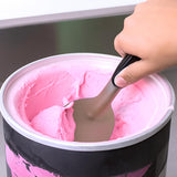 Ice Cream Spade Heavy Duty Stainless Steel Flat Ice Cream Scoop Paddle Non-Slip Handle Dishwasher Safe Flat Icecream Scooper For Hard Or Creamy Dessert Butter Hard Frozen Treats - Side View