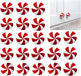 JOASIS 20 Pack Christmas Silicone red White Candy Cabinet knob Covers for a Variety of Kitchen, Living Room, and Bedroom Cabinet knobs