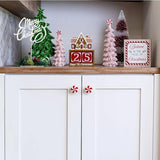JOASIS 20 Pack Christmas Silicone red White Candy Cabinet knob Covers for a Variety of Kitchen, Living Room, and Bedroom Cabinet knobs - Side View
