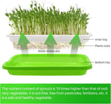 8-Pack Seed Sprouter Tray Microgreens Growing Trays BPA Free Seed Germination Propagation Soil-Free Wheatgrass Bean Nursery Tray with Planting Paper for Indoors or Outdoors