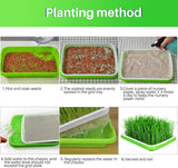 8-Pack Seed Sprouter Tray Microgreens Growing Trays BPA Free Seed Germination Propagation Soil-Free Wheatgrass Bean Nursery Tray with Planting Paper for Indoors or Outdoors
