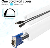 Wall Cord Hider 39 Inch, Self-Adhesive Cord Cover for Wall, Wire Hider, Cable Raceway Cover Kit for TV, Home and Office - Front View