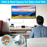 Wall Cord Hider 39 Inch, Self-Adhesive Cord Cover for Wall, Wire Hider, Cable Raceway Cover Kit for TV, Home and Office - Top-Down View