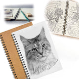 2 Pcs blank Spiral Notebooks, blank page notebook Wirebound Notepads 100 Pages (50 Sheets), 8.25" x 5.7"