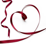 Red Ribbon for Gift Wrapping 3/8 Inch 25 Yds Dark Red Ribbon for Flower Bouquet Ribbon Gifts Bow Maker Mothers Day Fathers Day Ribbons for Crafts Hair Burgundy Ribbon for Christmas Tree Decorations - Side View