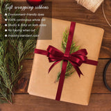 Red Ribbon for Gift Wrapping 3/8 Inch 25 Yds Dark Red Ribbon for Flower Bouquet Ribbon Gifts Bow Maker Mothers Day Fathers Day Ribbons for Crafts Hair Burgundy Ribbon for Christmas Tree Decorations - Top-Down View