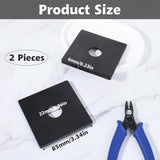 2 Pcs Plumbing Cover Plates, Square Shower Arm Flange Escutcheon Plate Wall Split Pipe Flange Cover Plate for Fixed Shower Head Faucet Standard 1/2 Inch Pipes (Black)