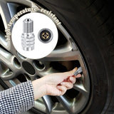 16 Pack Double Valve Stem Cap Inflate Tire Valve Caps Flow Through Tires Cap for High Pressure Truck Car RV Semi Bus Tires - Side View