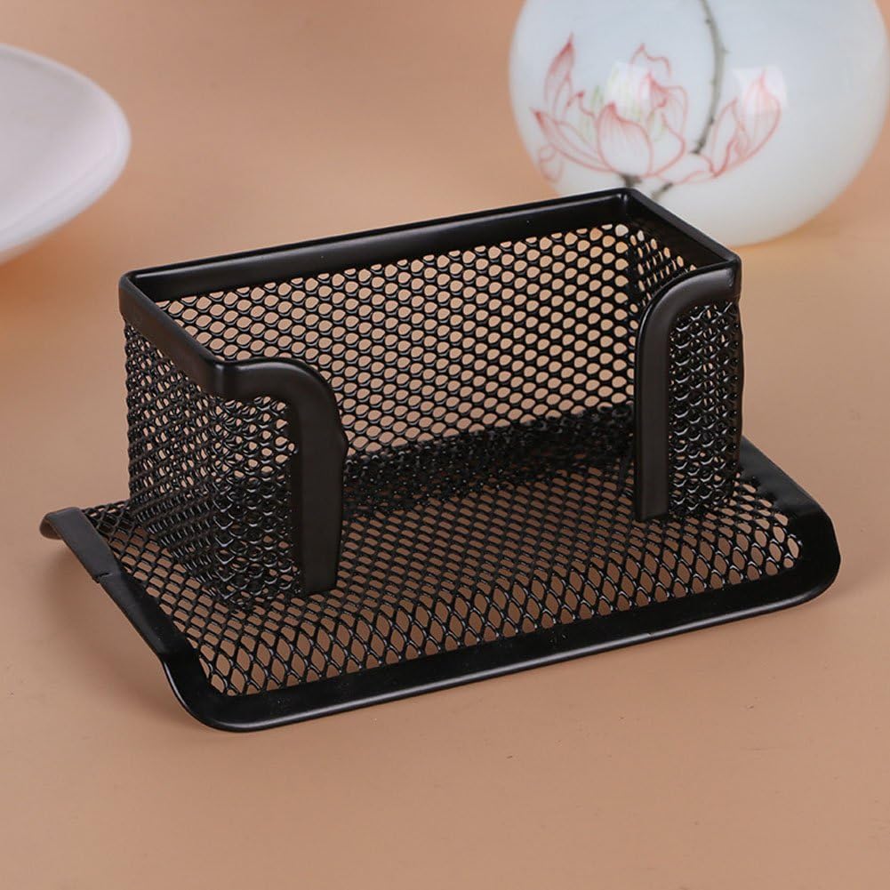 4 Pcs Desktop Mesh Business Card Holder Memo Holder for School Office Desk