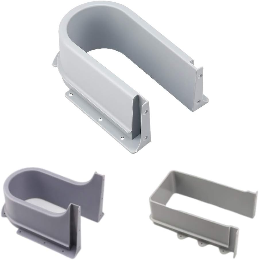 Plastic U Shape Under Sink Basin Drain Pipe Bath Cabinet Drawer Pull Out Bottom Cutout Cover Recessed U Drainage Grommet (No.3)