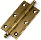 4Pack Decorative Antique Brass Kitchen Cabinet Hinges Bronze Furniture Cupboard Door Butt Hinges 3inch (4,3