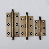 4Pack Decorative Antique Brass Kitchen Cabinet Hinges Bronze Furniture Cupboard Door Butt Hinges 3inch (4,3